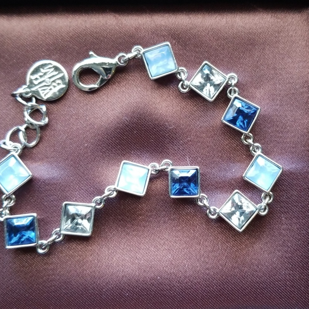 WHBM blue stone and silver bracelet